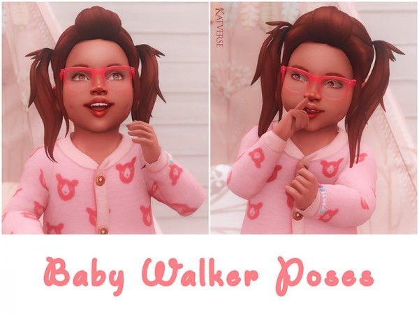 The Sims Resource: Baby Walker Poses by KatVerseCC