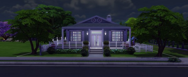  Mod The Sims: Little Blue Cottage   NO CC by EzzieValentine