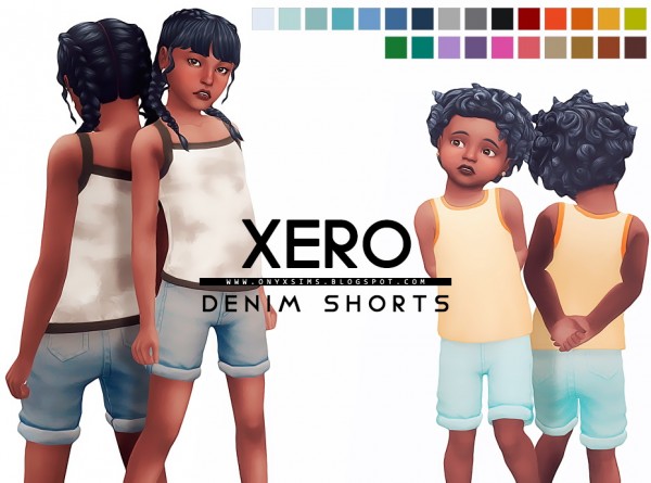  Onyx Sims: Xero Denim Shorts