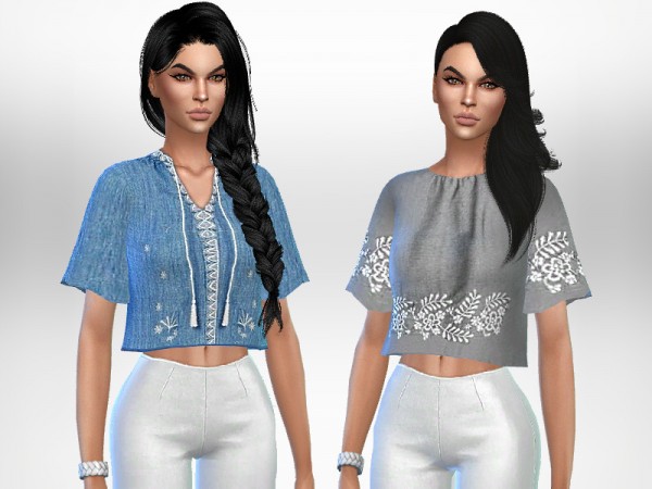  The Sims Resource: Analya Tops by Puresim