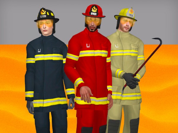  The Sims Resource: Firefighter Set by WistfulCastle