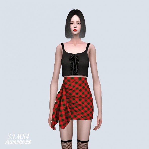  SIMS4 Marigold: Lace Up Bustier