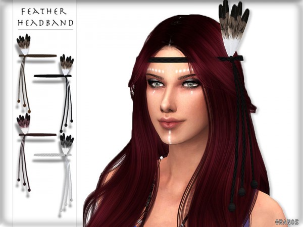  The Sims Resource: Feather Headband by OranosTR