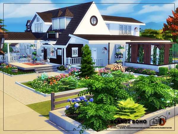  The Sims Resource: Scandi Boho House by Danuta720