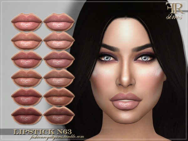  The Sims Resource: Lipstick N63 by FashionRoyaltySims