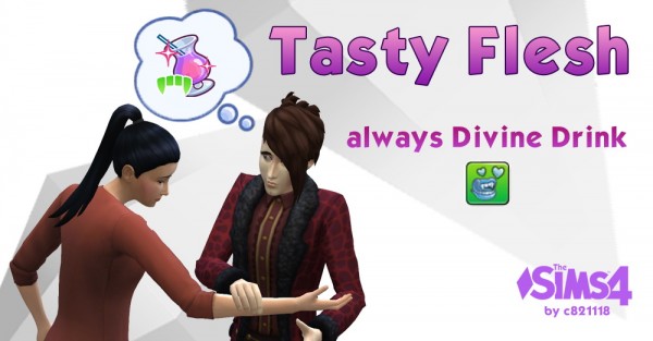  Mod The Sims: Vampire always get Divine Drink by c821118