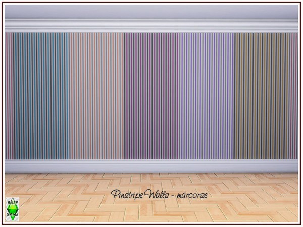  The Sims Resource: Pinstripe Walls by marcorse