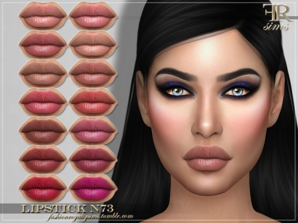  The Sims Resource: Lipstick N73 by FashionRoyaltySims