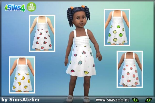  Blackys Sims 4 Zoo: Dress Fruits by SimsAtelier