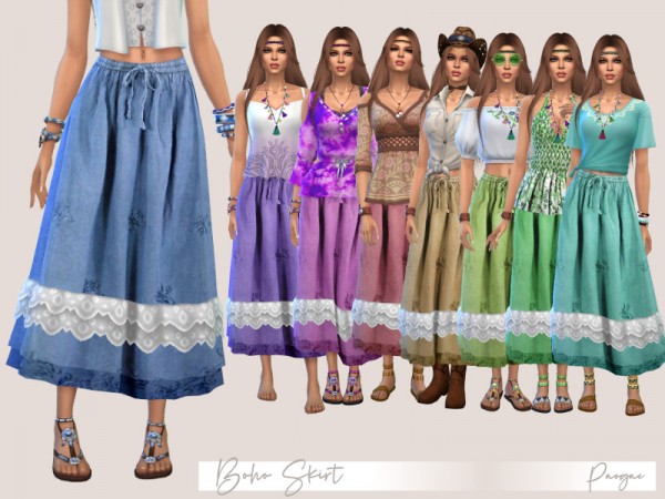  The Sims Resource: Boho Skirt by Paogae