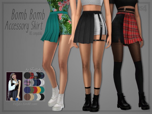  The Sims Resource: Bomb Bomb Accessory Skirt by Trillyke