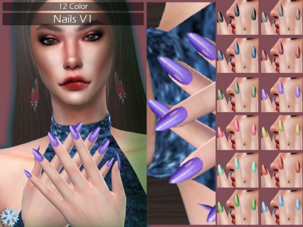  The Sims Resource: Nails V1 by Lisaminicatsims