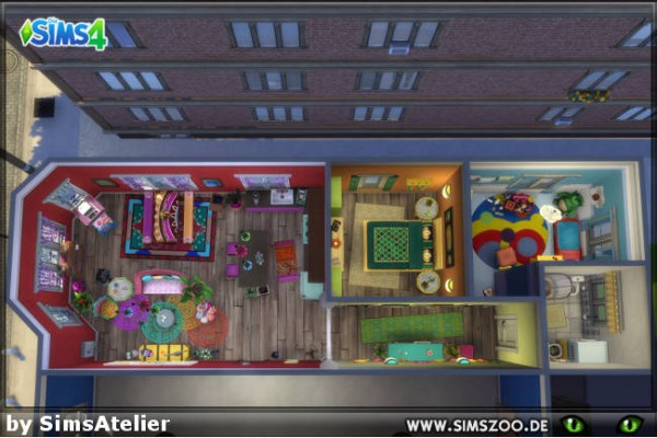  Blackys Sims 4 Zoo: Jasmine Apartment 2A  by SimsAtelier
