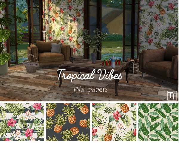  Blooming Rosy: Tropical Vibes: walls and floors