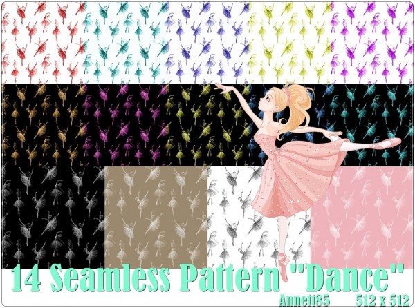  Annett`s Sims 4 Welt: 14 Seamless Pattern Dance