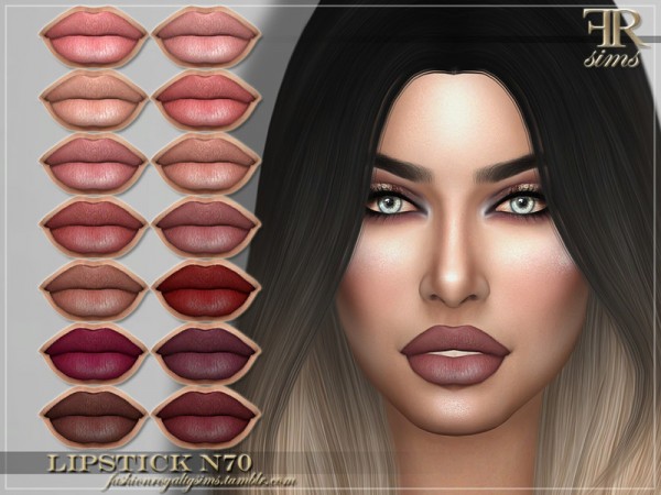  The Sims Resource: Lipstick N70 by FashionRoyaltySims
