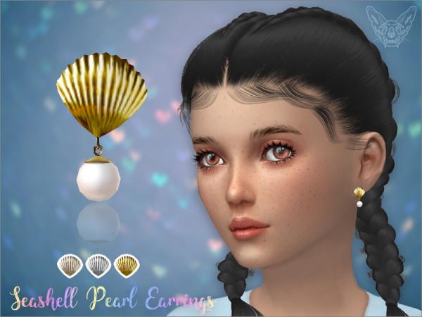  Giulietta Sims: Seashell Pearl Earrings For Kids