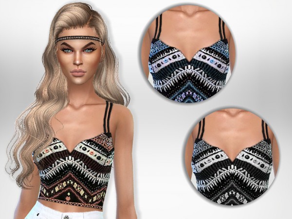  The Sims Resource: Boho top by Puresim