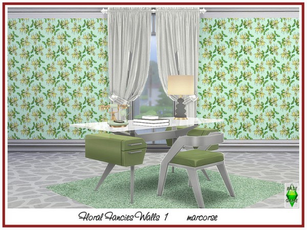  The Sims Resource: Floral Fancies Walls by marcorse