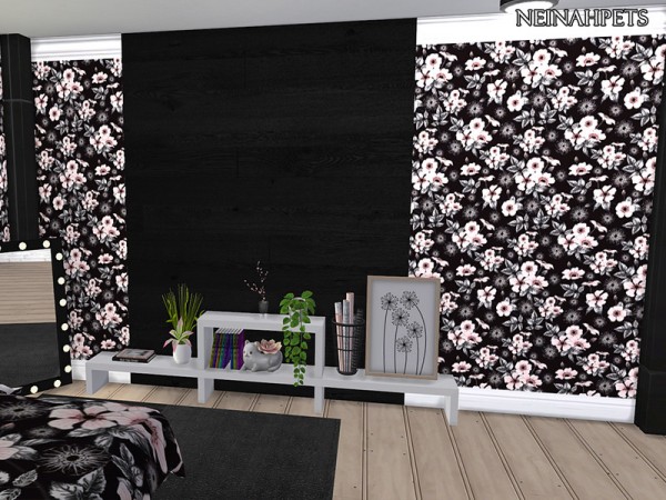  The Sims Resource: Aria Wallpaper with Trim by neinahpets