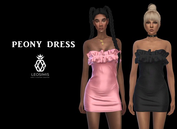  Leo 4 Sims: Peony Dress