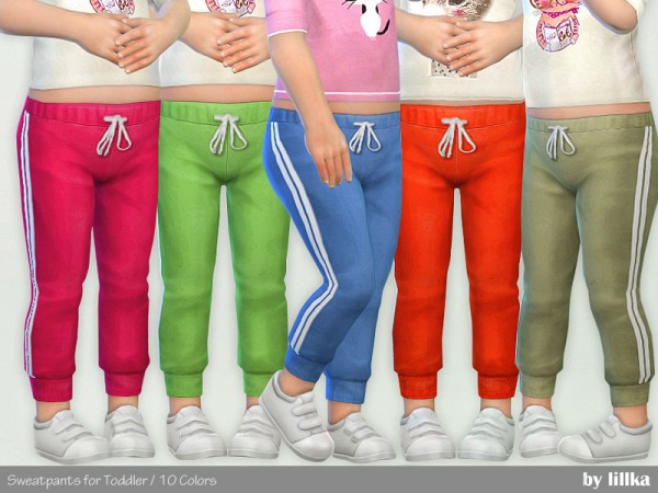  The Sims Resource: Sweatpants for Toddler 02 by lillka