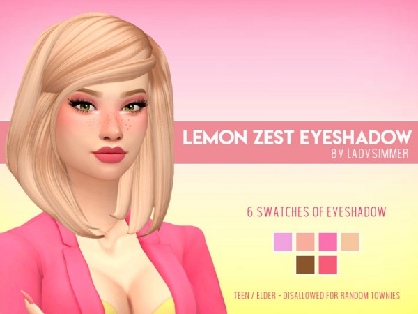  The Sims Resource: Lemon Zest Eyeshadow by LadySimmer94