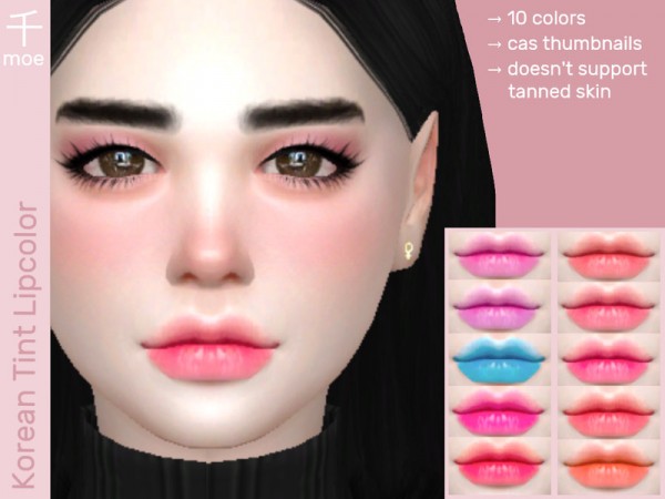  The Sims Resource: Lip Tint V1 by Senmoe