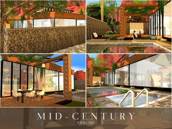  The Sims Resource: Mid Century House by Pralinesims
