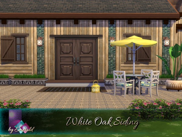  The Sims Resource: White Oak Siding by emerald