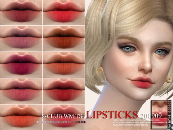  The Sims Resource: Lipstick 201909 by S Club