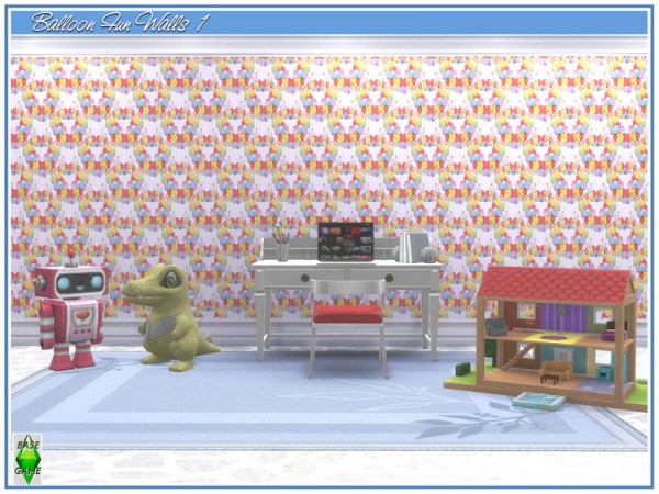  The Sims Resource: Balloon Fun Walls by marcorse