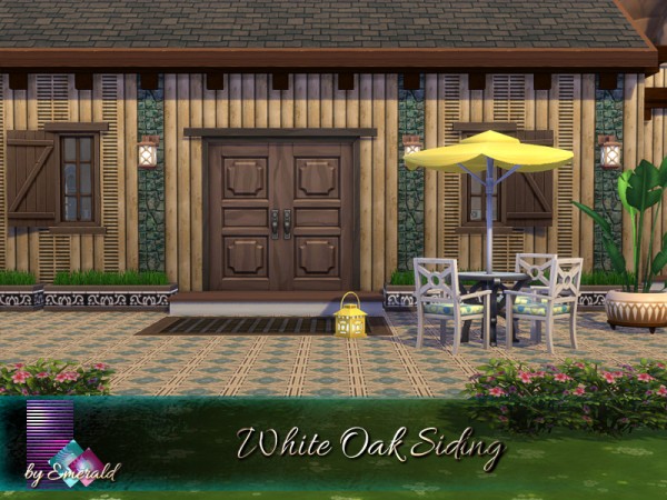  The Sims Resource: White Oak Siding by emerald