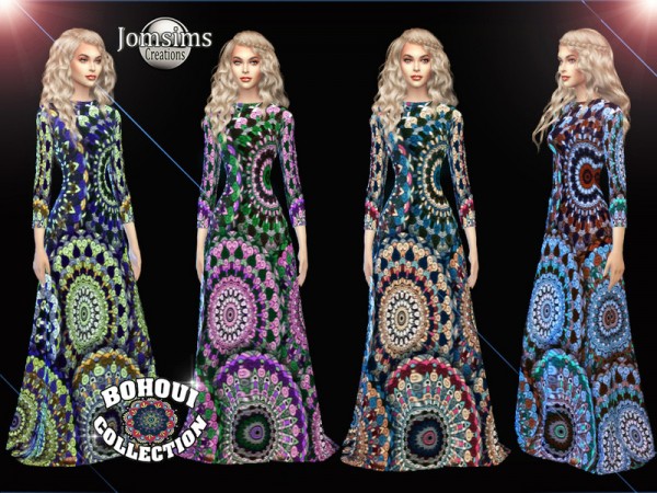  The Sims Resource: BOHOUI Collection evening dress 2 by jomsims