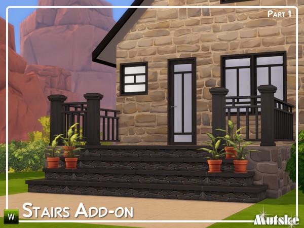  The Sims Resource: Stairs Add on Part 1by Mutske
