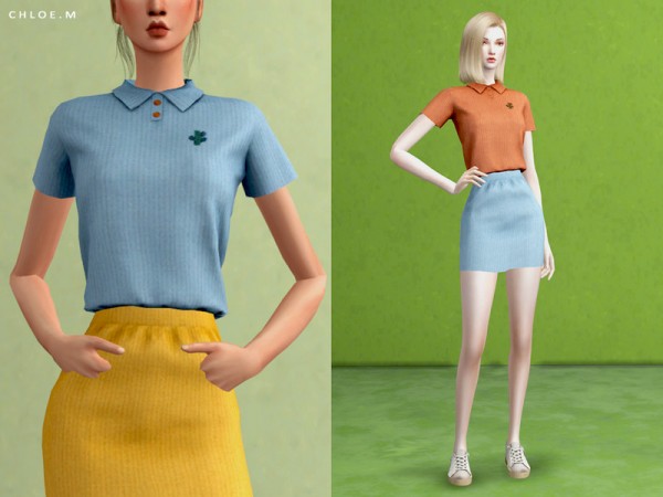  The Sims Resource: Polo shirt FM by ChloeMMM