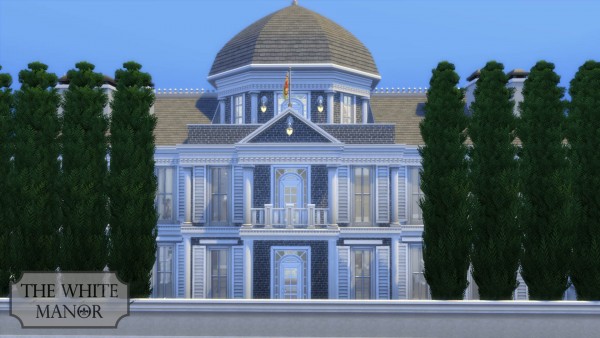  Mod The Sims: The White Manor (No CC) by BrazilianLook