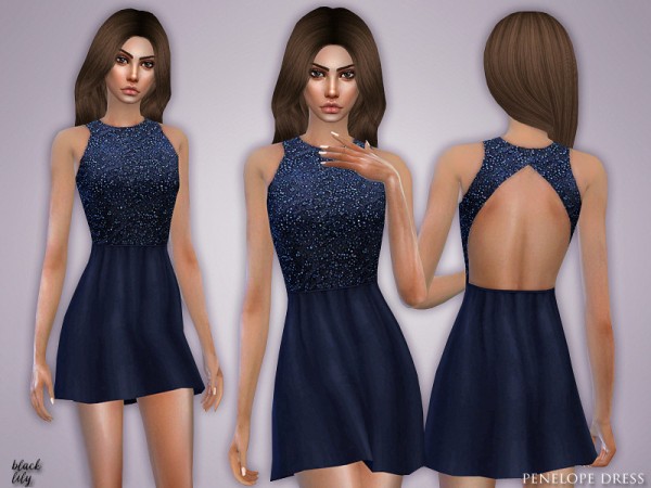  The Sims Resource: Penelope Dress by Black Lily