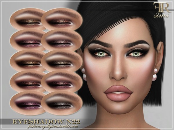  The Sims Resource: Eyeshadow N22 by FashionRoyaltySims