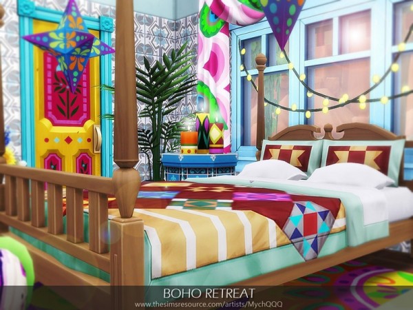 The Sims Resource: Boho Retreat House by MychQQQ