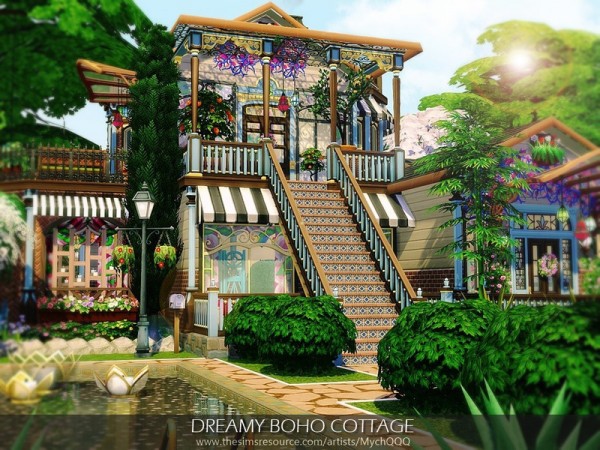  The Sims Resource: Dreamy Boho Cottage by MychQQQ