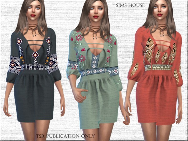  The Sims Resource: Dress Bohemia by Sims House