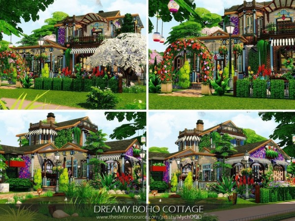  The Sims Resource: Dreamy Boho Cottage by MychQQQ