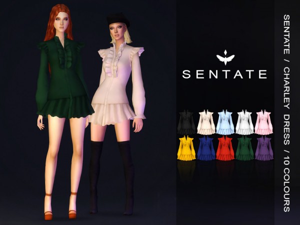  The Sims Resource: Charley Shirt dress by Sentate