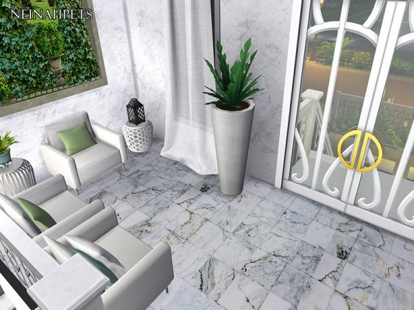  The Sims Resource: Queniseo Marble Tile Flooring by neinahpets