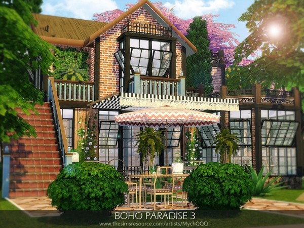  The Sims Resource: Boho Paradise House 3 by MychQQQ