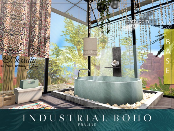  The Sims Resource: Industrial Boho house by Pralinesims