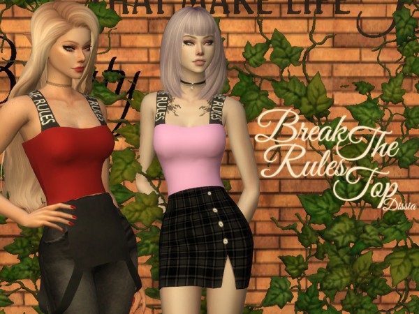  The Sims Resource: Break The Rules Top by Dissia