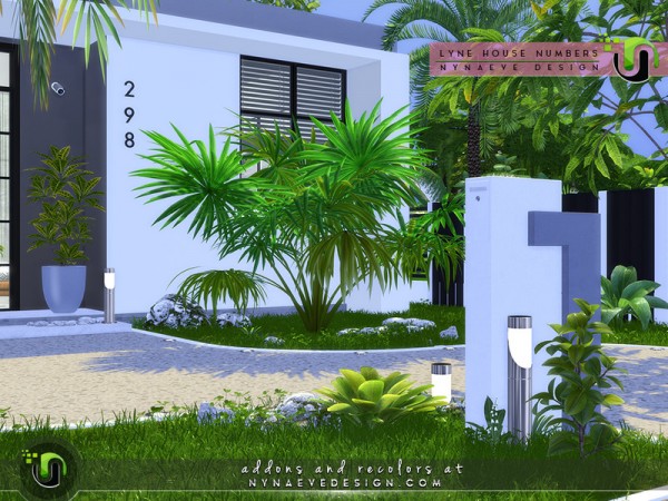  The Sims Resource: Lyne House Numbers by NynaeveDesign