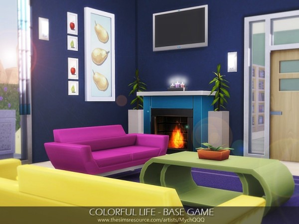  The Sims Resource: Colorful Life House by MychQQQ